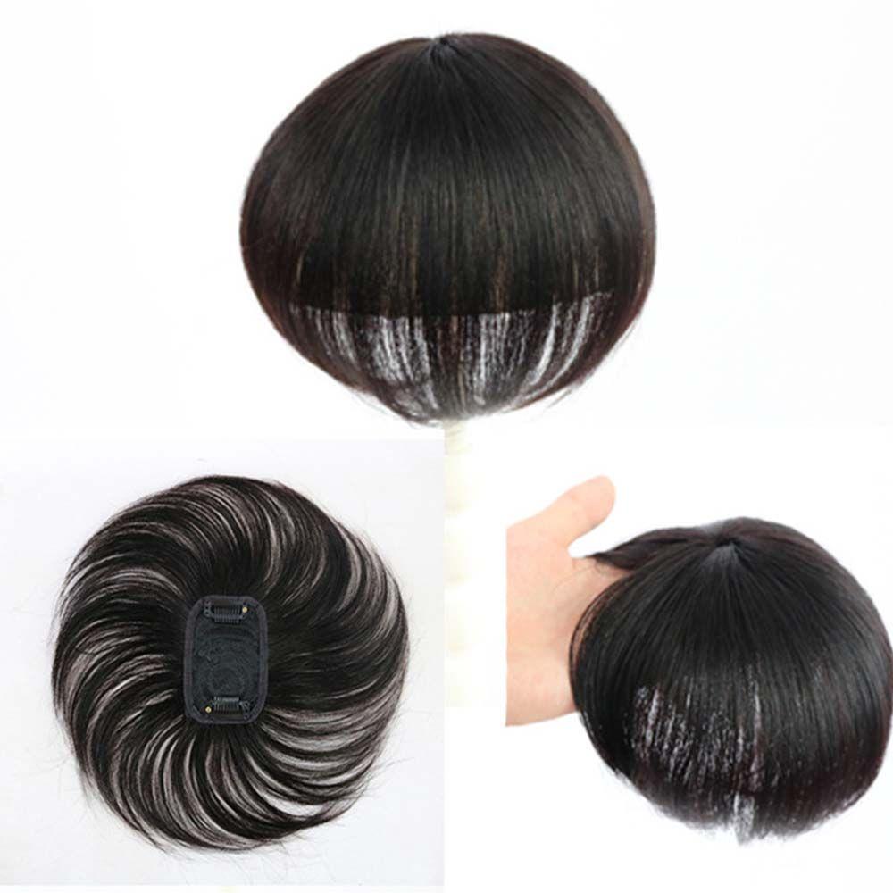 White Hair Top Side Women Wig Hair Pad Clip Synthetic Wig Pads Hair Pieces Seamless Hair Pads