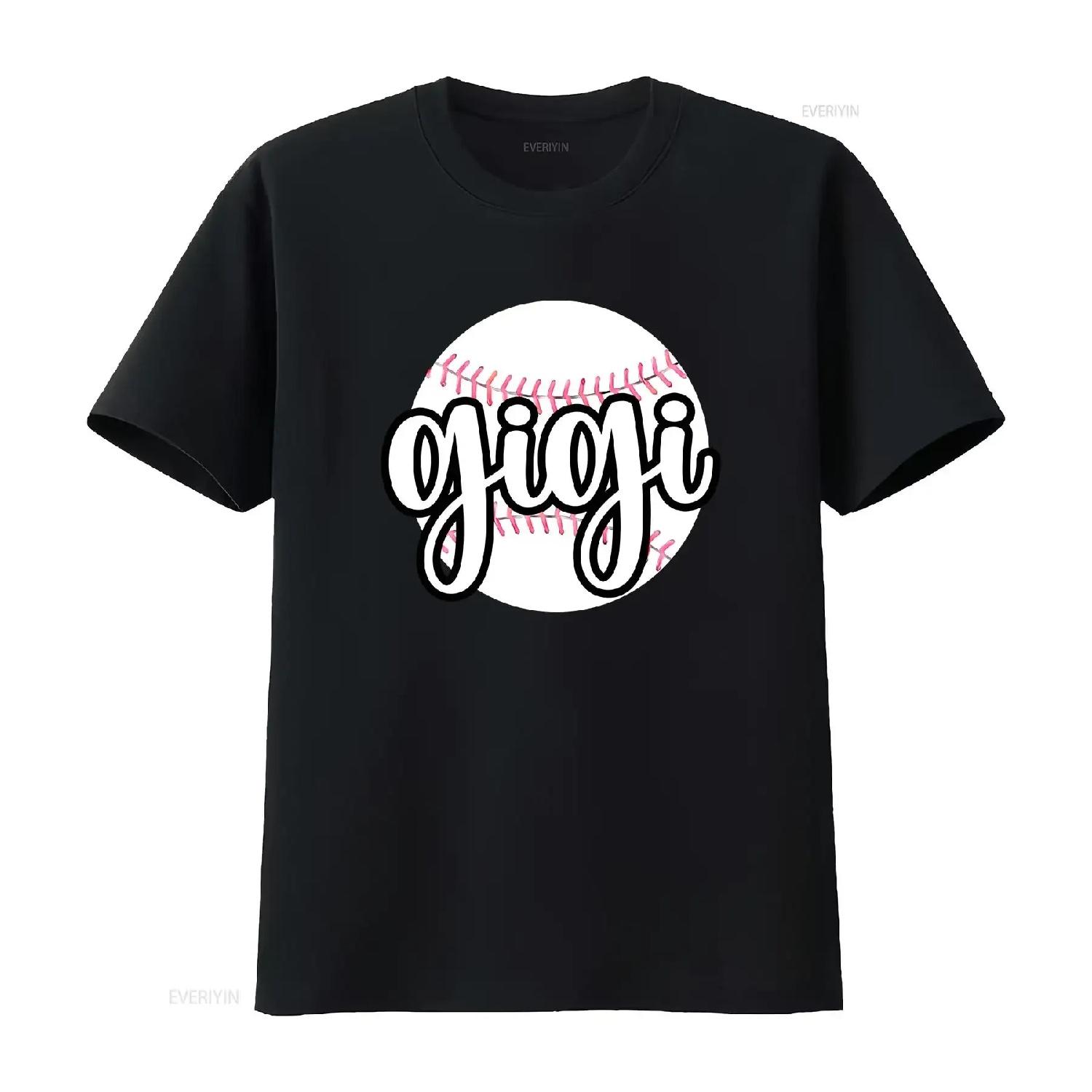 Baseball Gigi Grandma Lover Mothers Day T Shirt vintage Washed Slightly Soft streetwear homme Breathable fashion Stylish Casual S