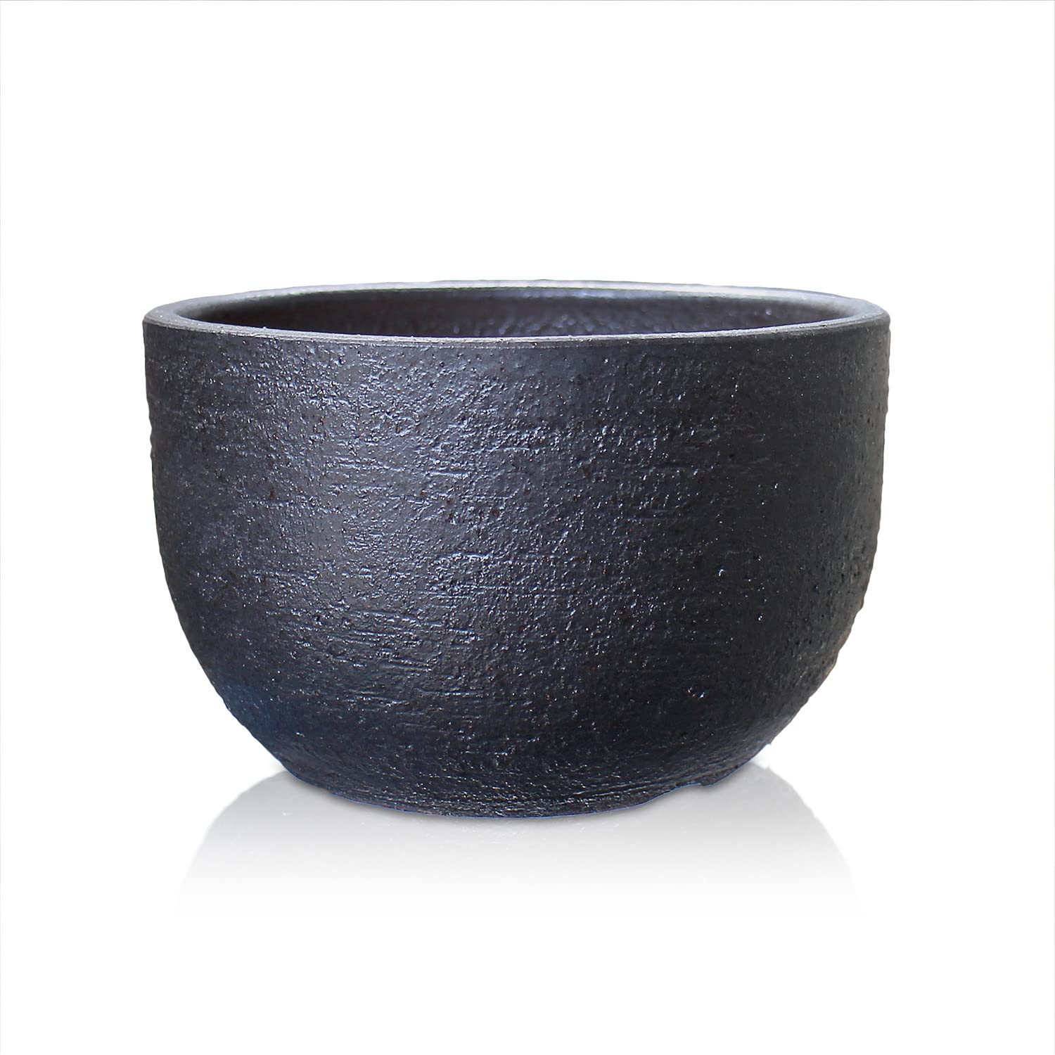 

Umekichi Bonsai Black Matte Bottomed Bonsai Pot 5 Shigaraki for Tuberous Small Ceramic Piece Supplies, (Size (approx. 14.5cm)), Ware, Wildflowers,