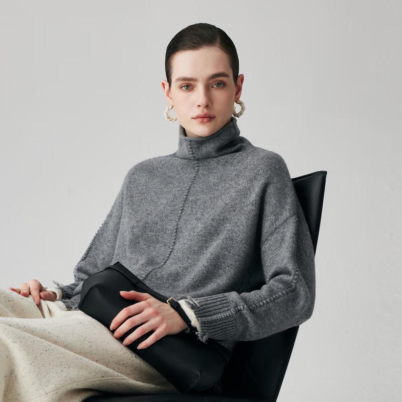 

Женский кашемировый свитер с высоким воротником PALUOPO Осень-Зима 2025 M