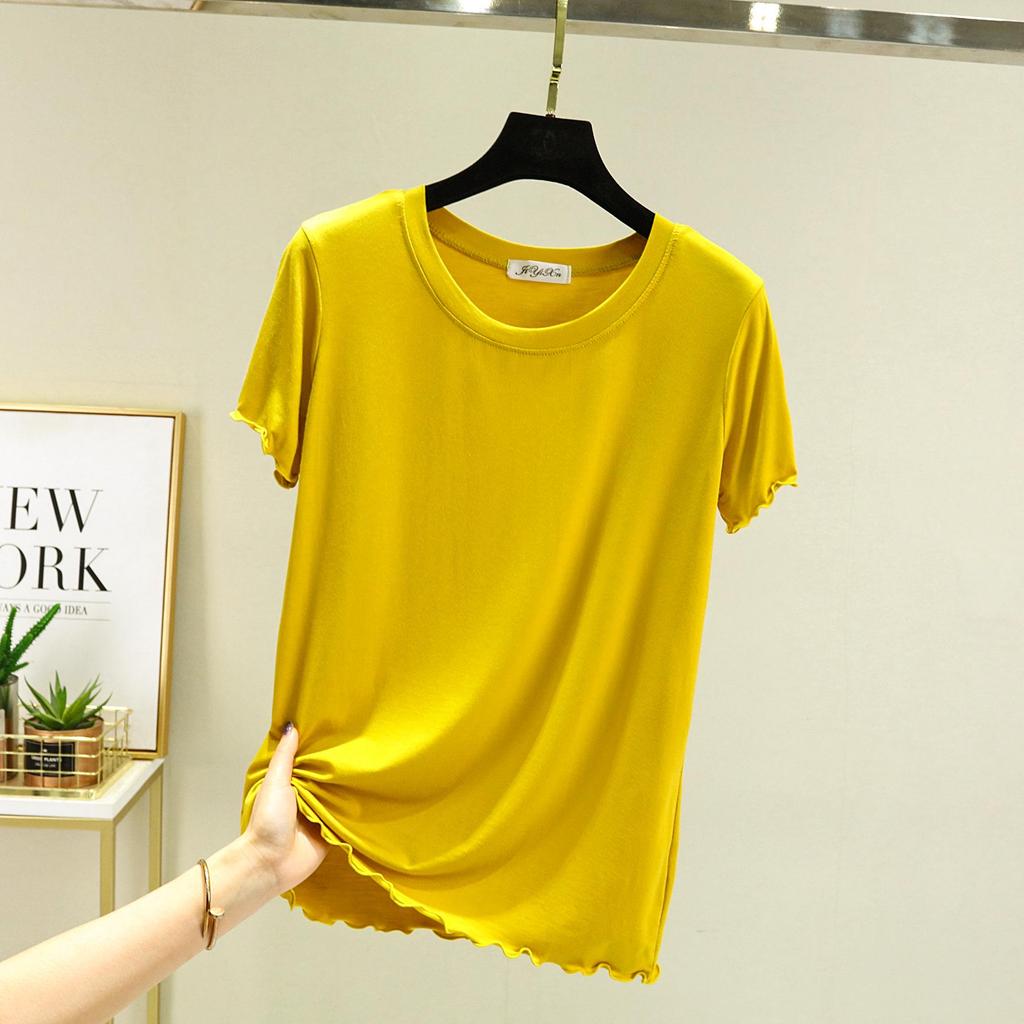 Women's Slim Fit Summer Ice Silk Short Sleeve Top