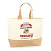 Cabas en jute - PLANETEE - Maman Bricoleuse - jute naturel - imprimé exclusif - fabriqué en France
