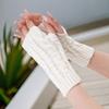 Winter Verdikt Warm Ademend Effen Patroon Beenwarmers Koreaanse Stijl Mode Dik Gebreid Dames Los Veelzijdig Slouch Sokken