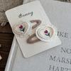 Cartoon Embroidery Children's Hairpin Cute Mushroom Girl Bangs Side Clip Hairpin Hair Clip Kids Hair Accessories Headwear