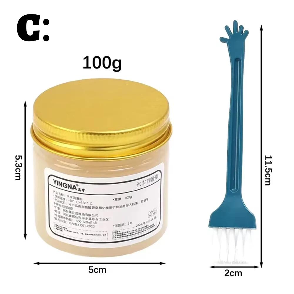 100 g Auto-Schmierfett, Autofenster-Gummistreifen-Schmiermittel, Schiebedach-Gleitschienen-Kettengetriebe-Lager-Wartungsöl-Schmierfett-Kits