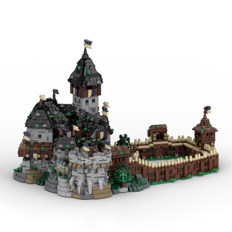 Nuovissimo MOC Scena di strada medievale europea Castello di Blaustein Dimora del Duca modello Giocattolo regalo di blocchi da costruzione per assemblaggio fai-da-te