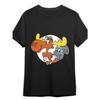 European Sizes Men's Rocky & Bullwinkle Vintage  TV Show T-Shirt - Soft Breathable Retro Moose & Squirrel Graphic Tee with Bullwinkle, Rocky & Mr.