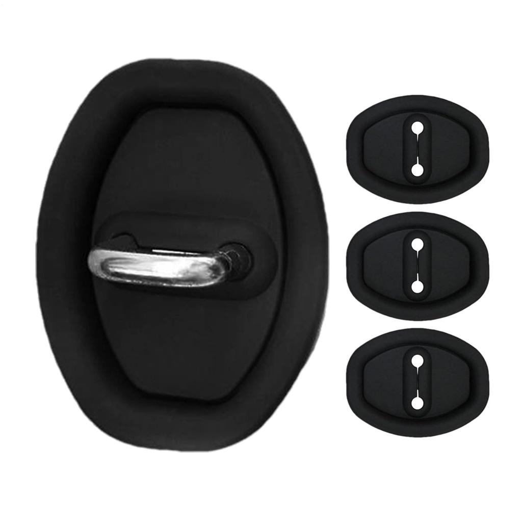 Car Door Latch - 9.4x7cm 4pcs Silicone Cover, Adhesive Lock Protector | God Qualityy