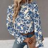 Lässige Bluse mit Spitzenbesatz, Arbeitskleidung, bequem, schönes weibliches Büro-Damenhemd, bedrucktes Top, Streetwear