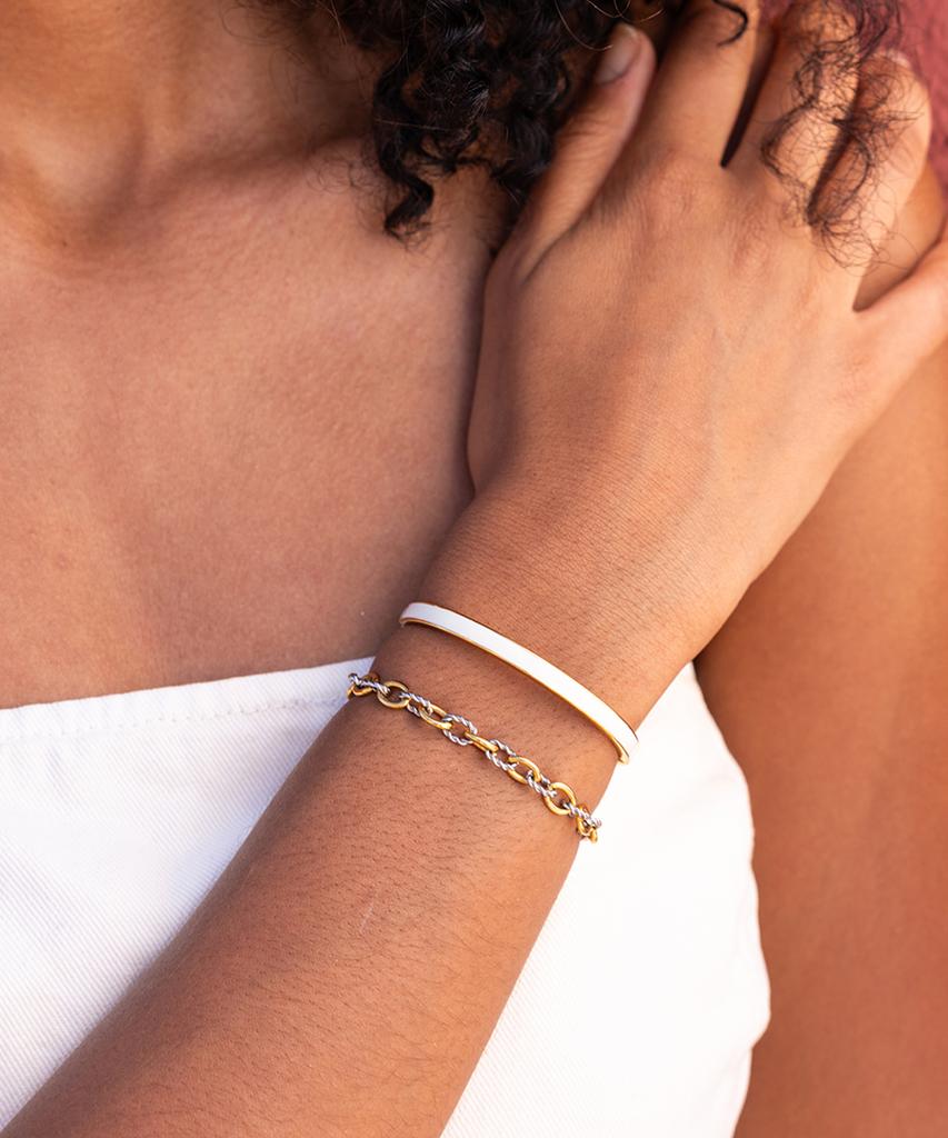Pig&Hen (Women'S) Maya Lu Aura Bracelet - Ivory X Gold