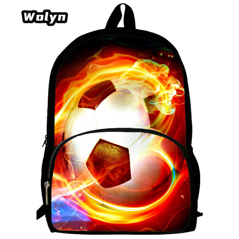 Football School Bag High Definition Waterproof Printing Multi-Functional Load Reduction Ridge Backpack