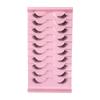 Charming and Sophisticated Fox-style Oblique Flying False Eyelashes, Half Eyelashes, Thick and Curly, Pack of Ten for Makeup