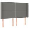 VidaXL Tête de Lit à LED Meuble de Chambre à Coucher Accessoire de Lit Double Tête de Cadre de Lit Intérieur Gris Foncé 3123907