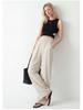 Women's Summer Linen Wide-Leg Pants - Loose, Floor-Length, Casual Fit