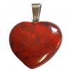 Large Red Jasper Heart Pendant + 2cm Chain