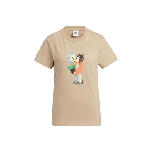 adidas Originals x CHARR MORITA TEE Short-Sleeve T-Shirt Women s Khaki Brown M коричневый/хаки