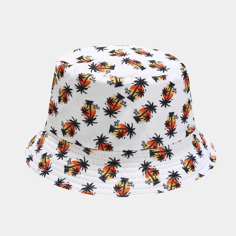 Classic Vintage Print Doublesided Sun Hat For Men Women Summer Outdoor Uv Protection
