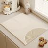 Tableware Drying Mat Soft Drain Pad Non-slip Super Absorbent Wear-resistant Coffee Machine Mat Kitchen Table Courtyard Decor