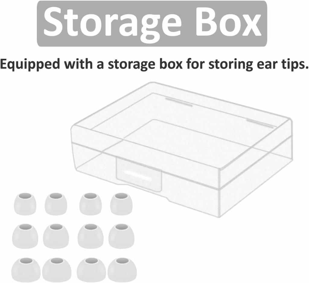 Eartips for Sony True Wireless Compatible with and Comfortable Washable 3 Sizes 6 Silver A-Pcas Earphones, 1000xm5, 1000xm4, 1000XM3, WF-C700n, Fit,