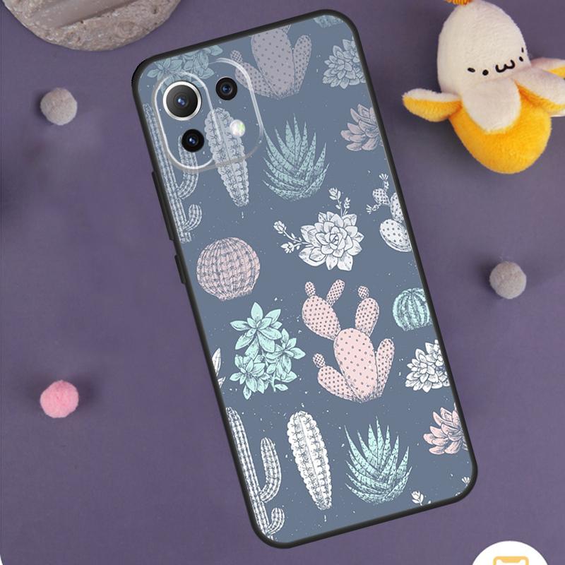 Plant Cactus Case For Xiaomi 15 Ultra 14 13T 14T 15T 17 Pro Max POCO F8 Ultra F5 F6 F7 X5 X6 X7 Pro Cover