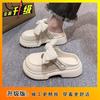 Non-slip retro cool slippers 2025 summer wear new fashionable and versatile high-end thick-soled bag head hole shoes women