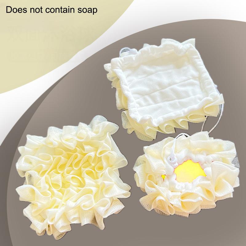 1 Piece Of Soft Loofah Sponge Bath Ball -2-In-1 Soap Dispenser And Body Scrub, Exfoliating Shower Ball For Men And Women