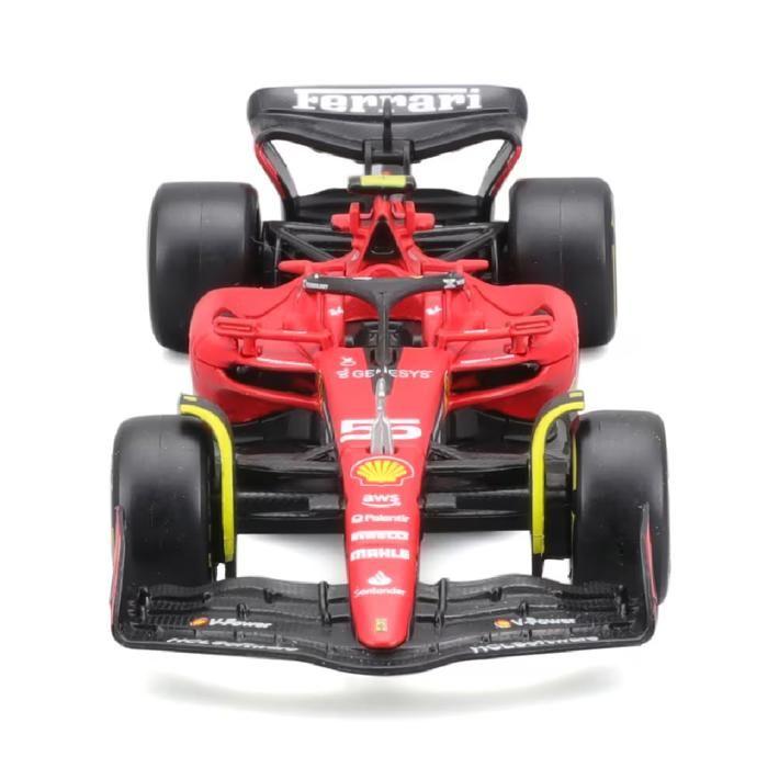 Véhicule Bburago 1/43 Ferrari SF 2023 Formule 1 avec casque Sainz