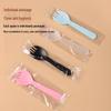 MOLUONA Disposable Frosted Plastic Dessert Spoons & Forks