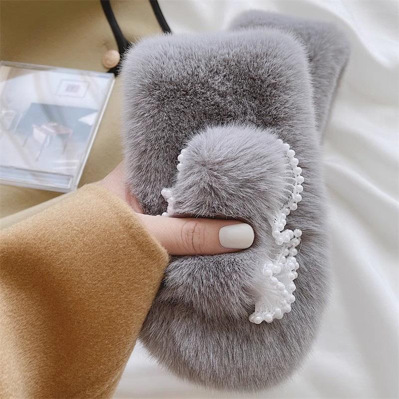 1Pc Plush Soft Scarf Warm Fur Collar Wind-resistant Clothing Accessories Skin-friendly Lace Pearl