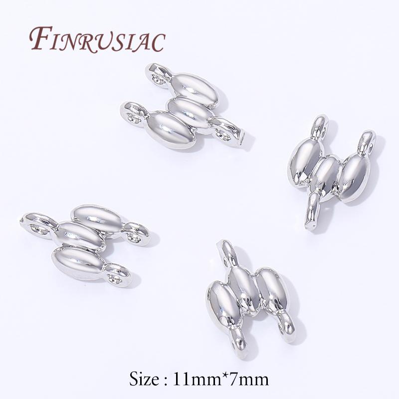 18K Gold Plated 2-row Connectors For Jewelry Making,Brass Connectors For Bracelets Accessories,DIY Necklaces Findings