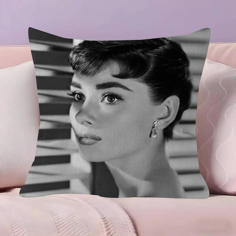 Audrey Hepburn Lipstick Pillowcase Toon Gift Cushion Cover Bedroom Home Sofa Chair Seat Decor Pillow Case