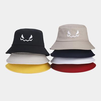 Halloween/Halloween Decorative Hat New Grimace Pumpkin Embroidered Bucket Hat
