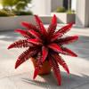 Decorative Branches for Terraces Artificial Fall Fern Plants, 18 Heads Autumn Orange Fake Persian Marine Theme Landscape Decorations Greenery Bushes,