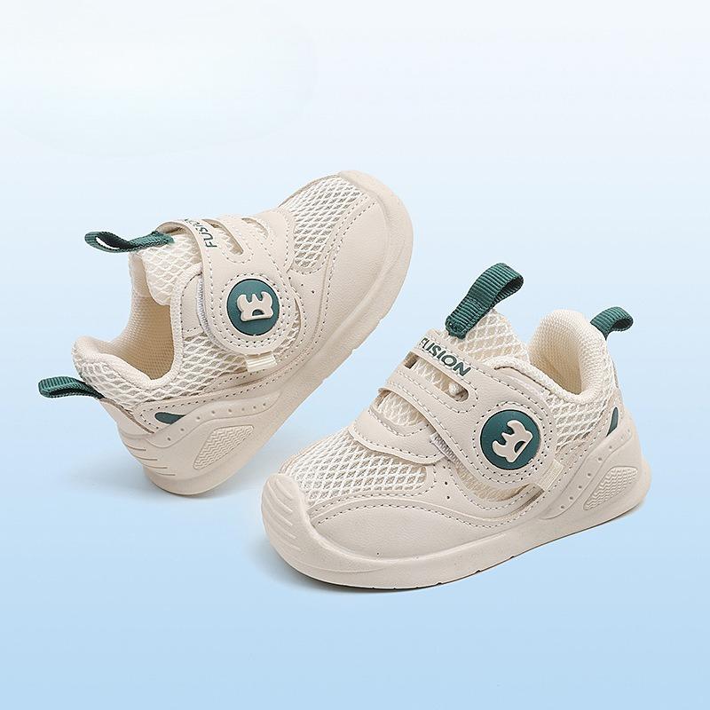 

Breathable Baby Learning Walkers Children s Shoes with Velcro Fasteners and Soft Soles 16 зелёный