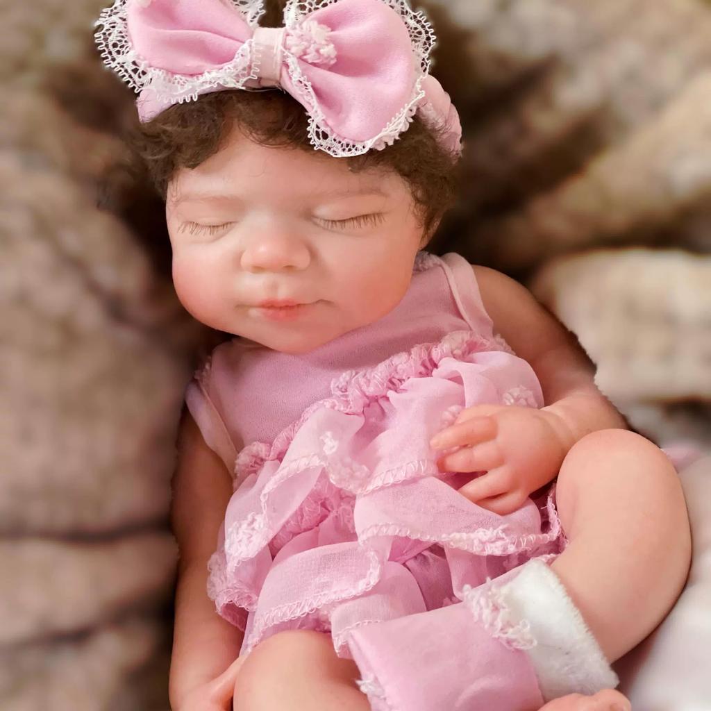 13-inch Fully Solid Silicone Reborn Baby Doll Realistic Baby with Soft and Stretchable Features Doll Toy