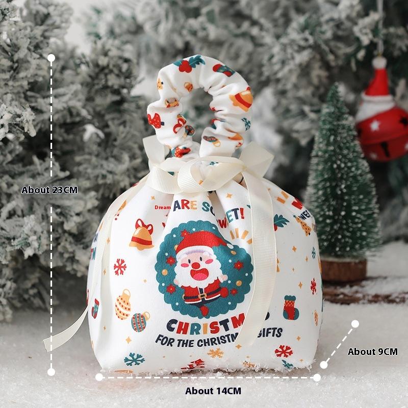 

Рождественский подарочный пакет Милый снеговик лось Санта-Клаус Тканевый мешок для хранения яблок Новогодний детский мешочек для конфет 2026 Рождественский декор A3
