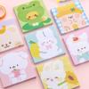 80 Sheet Kawaii Cartoon Oil Painting Sticky Notes Cute Animal Rabbit Puppy Bear Memo Pad Cute Decoration Stationery Note Book