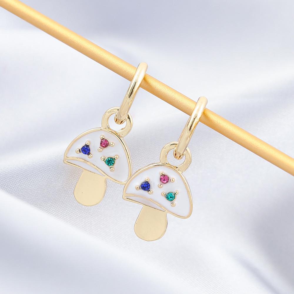 

Geometric Elegant Alloy Asymmetrical Mushroom Earrings For Women In Fashionable Colors