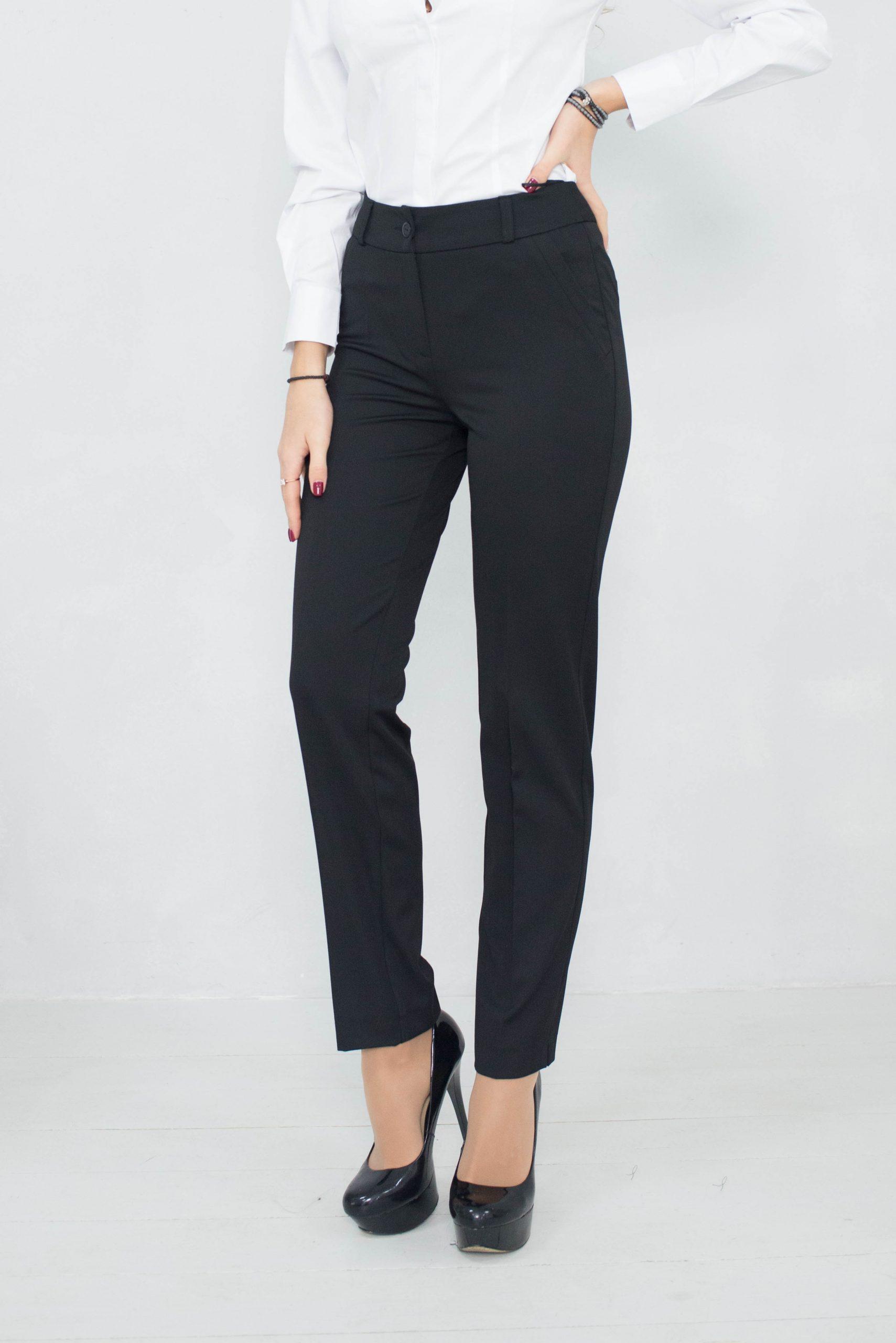 

Класичні завужені штани з кишенями 36 чорний