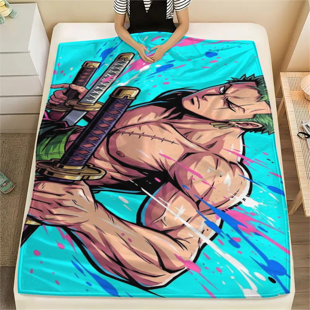 Zoro Multipurpose Home Use Print Blanket, Flannel Blanket Adapt to Sofa, Bedroom, Picnic, Bed and Travel.-TING