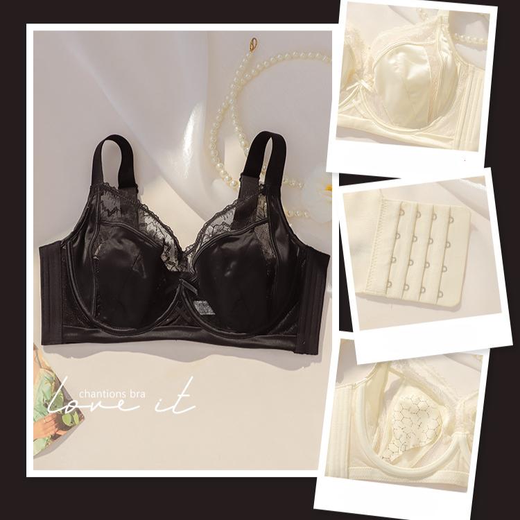 Lingerie Women's Full-cup Thin Bra Adjustable Anti-sagging and Breast Retraction Large-sized Bra Push Up Bra