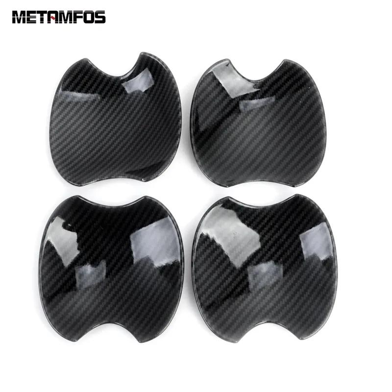 For Toyota Raize -2024 2025 Carbon Fiber Side Door Handle Bowl Cover Trim Protection Cap Exterior Accessories Car Styling