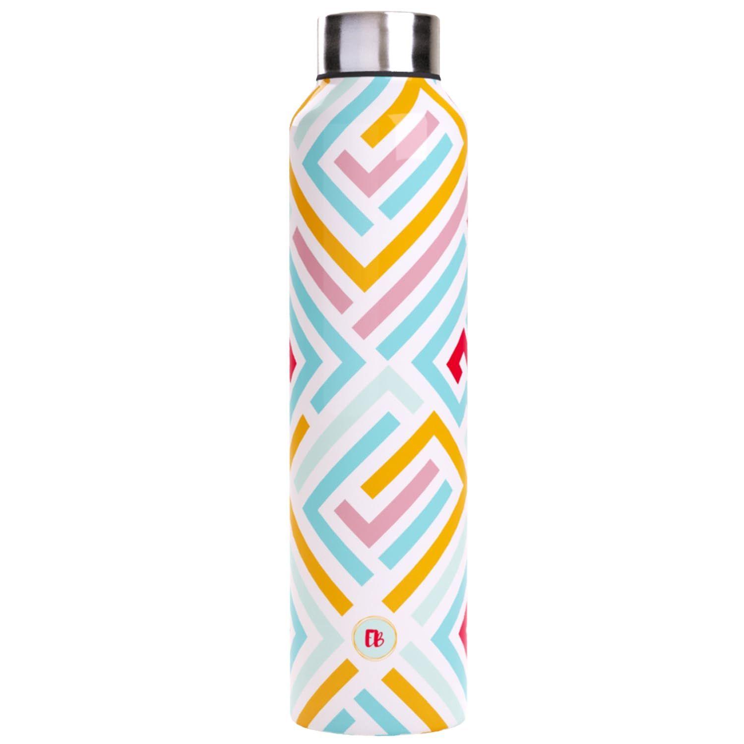 

Красивая бутылка для воды из нержавеющей стали 1 литр, герметичная, для офиса, спортзала, путешествий, школы, танцев, холодильника, дома, 1 литр (Современное искусство) Пакет из 1