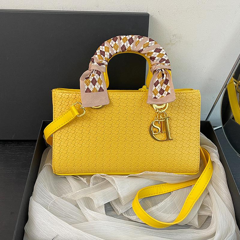 Gewebte Tasche Damenhandtasche neue Prinzessin Diana Tasche hochwertige Handtasche Schulter-Umhängetasche