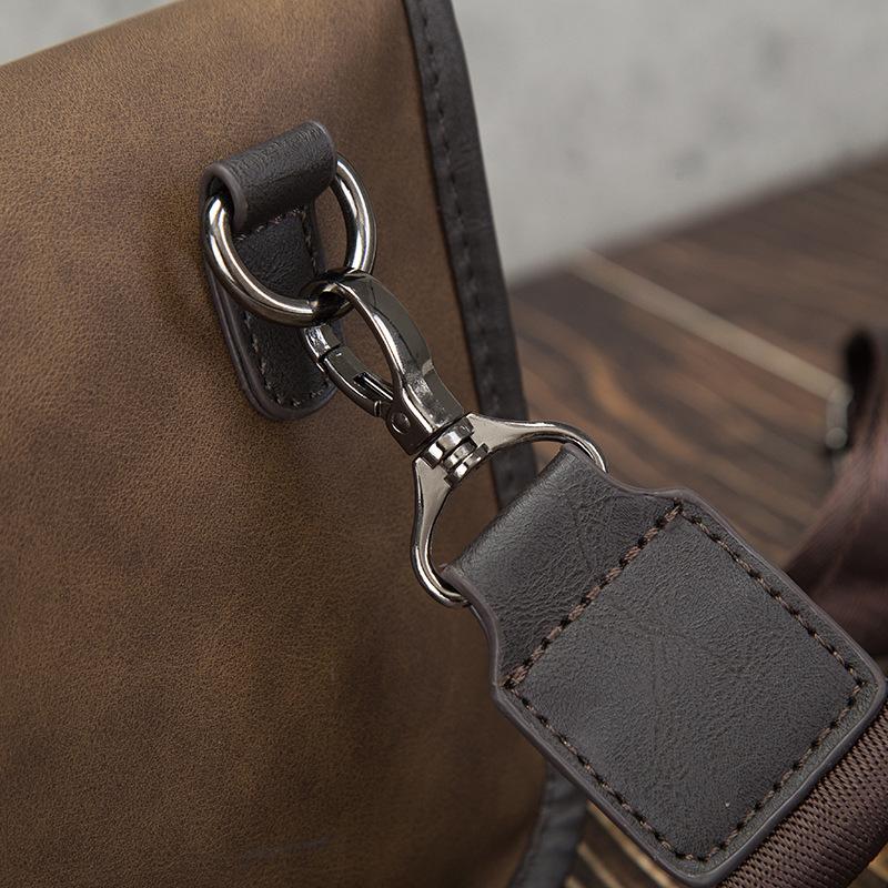Bolso bandolera de un solo hombro para hombre, bolso urbano sencillo con cabeza de tigre, bolso de Color Retro para hombre, bolso pequeño de cuero