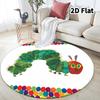 The Very Hungry Caterpillar Round Area Rug Carpet Rug For Living Room Bedroom Sofa Playroom Decor Nonslip Floor Mat