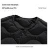 High-Quality Round Neck Wave Pattern Down Vest - 90% Down, Two-Way Style, Inspired by Major Outdoor Brands