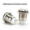 10PCS 12MM metal button switch self-reset no light jog start power switch jog button switch