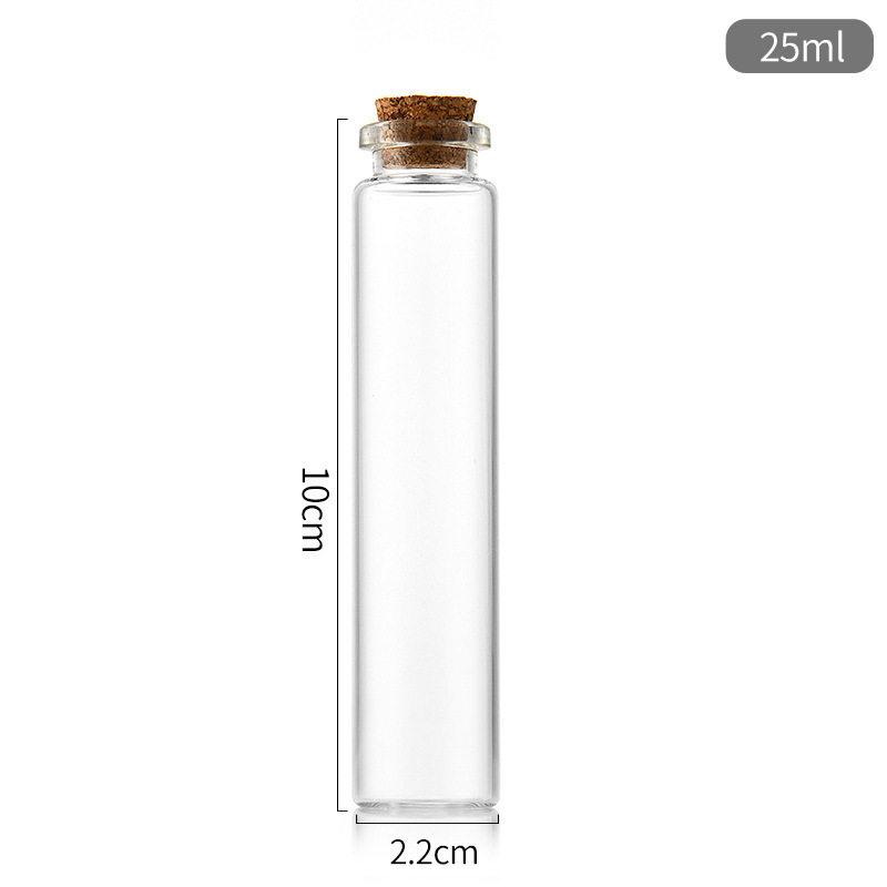 20pcs Handmade DIY Creative Tools Small Capacity Hangable Decorative Vial Cork Lid Stopper Transparent Glass Subpackage Bottle