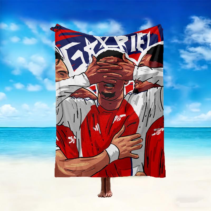 Football Club Pattern Blanket, Cozy Blanket for All-Season Comfort on Sofas, Beds, Office, Car, Camping and Travel